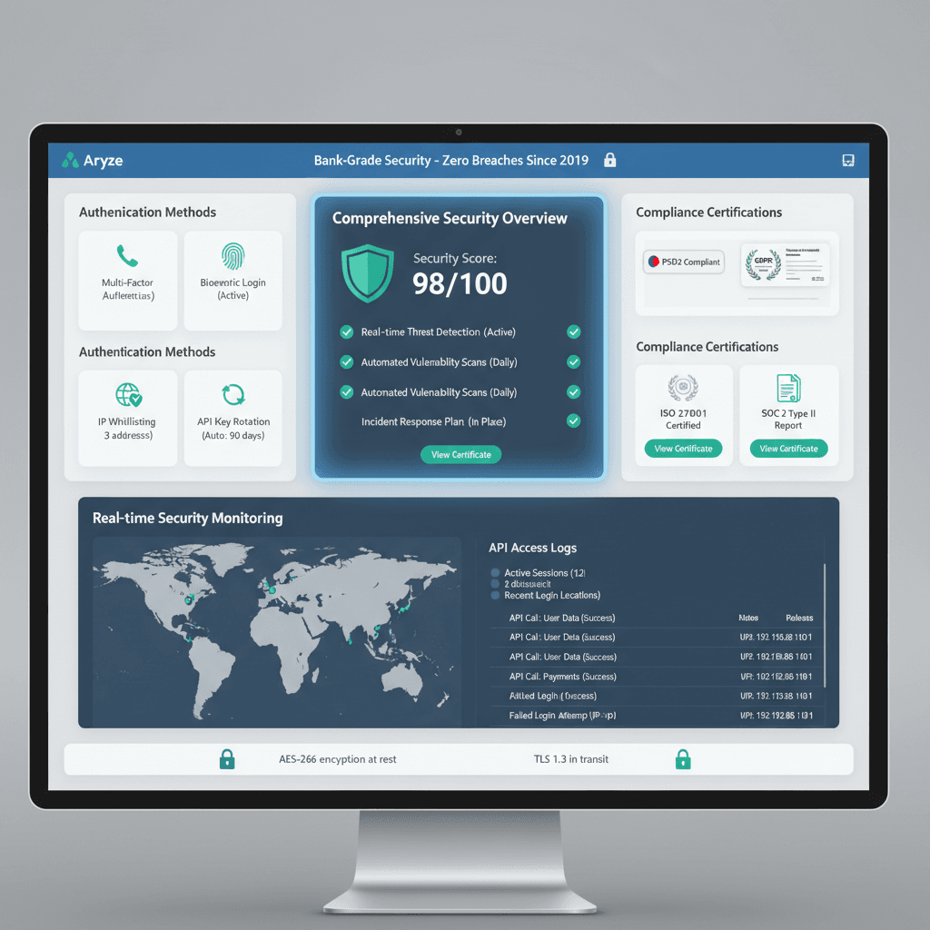Security and compliance certifications dashboard