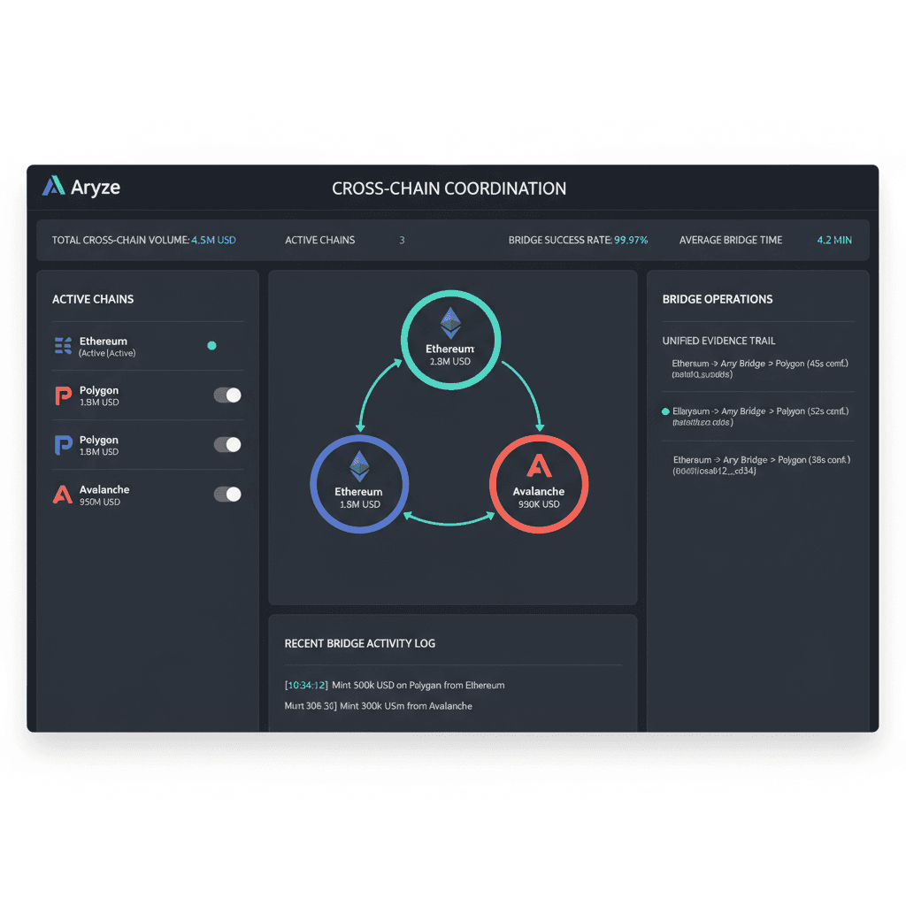 Cross-chain coordination showing network connectivity